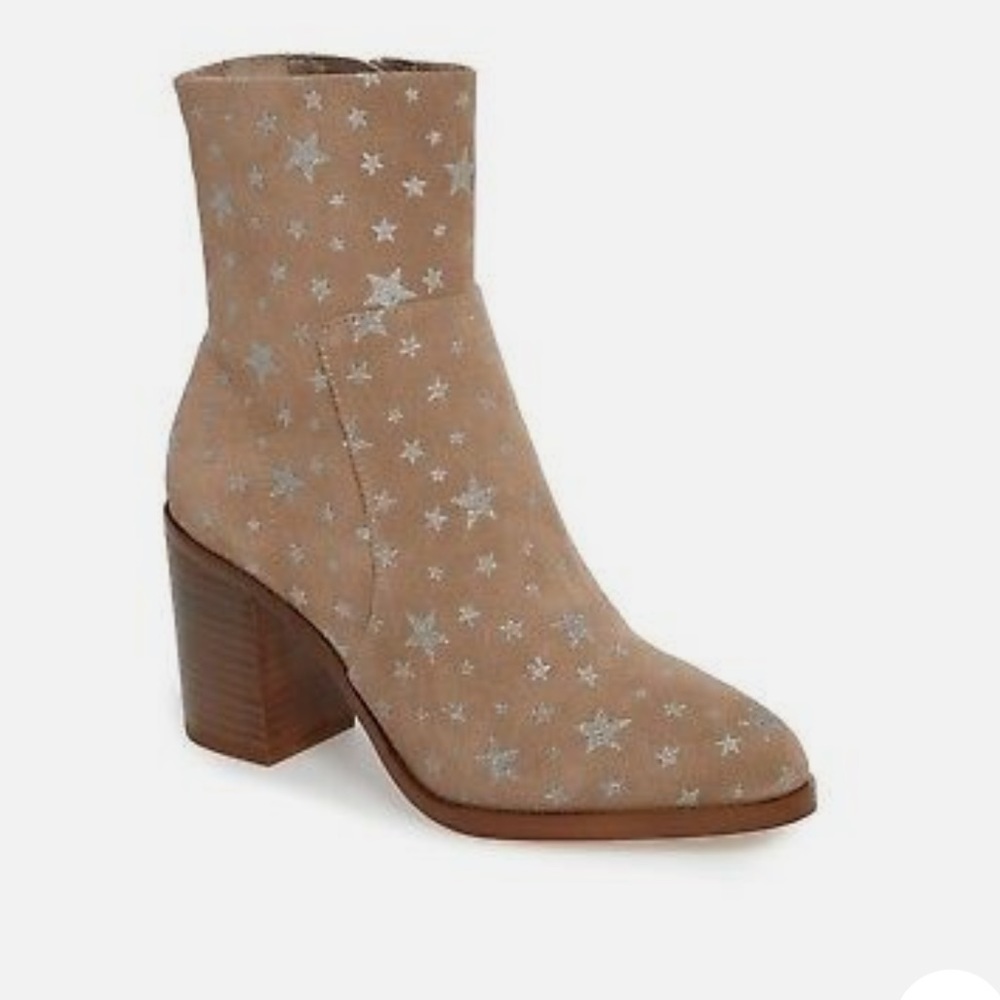 Steve Madden Suede Reward Star Print Boots